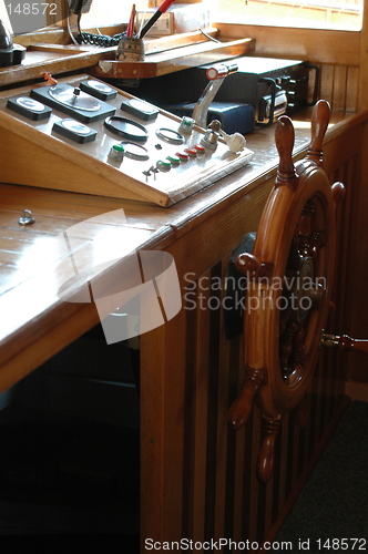 Image of controls of boat