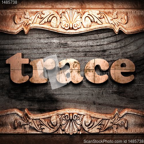 Image of Golden word on wood
