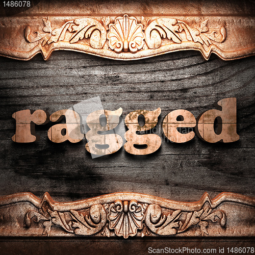 Image of Golden word on wood