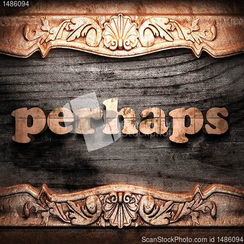 Image of Golden word on wood