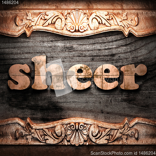 Image of Golden word on wood