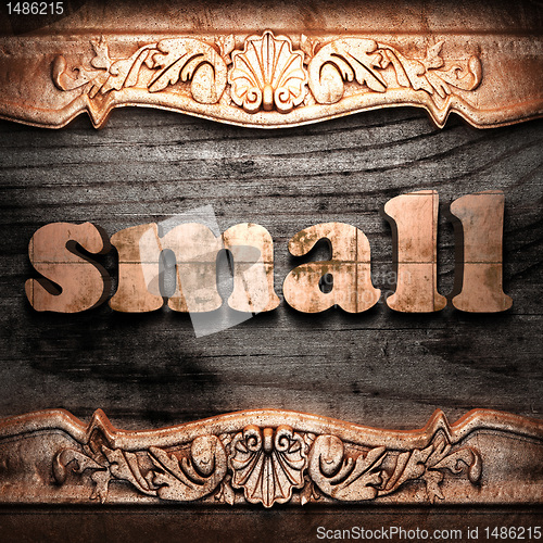 Image of Golden word on wood