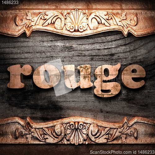 Image of Golden word on wood