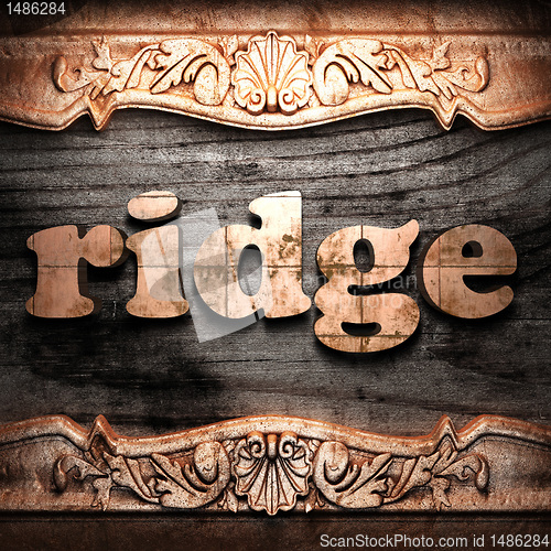 Image of Golden word on wood