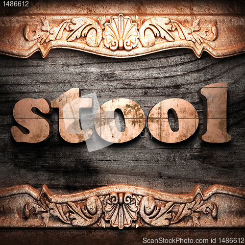 Image of Golden word on wood