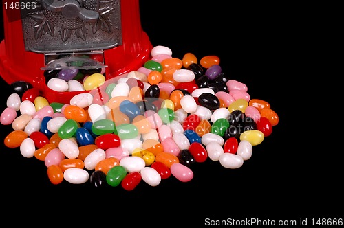 Image of Jelly beans isolated on black