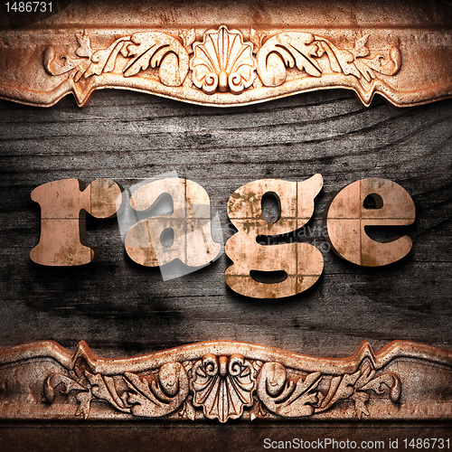Image of Golden word on wood