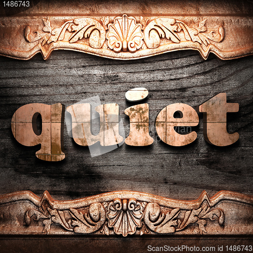 Image of Golden word on wood