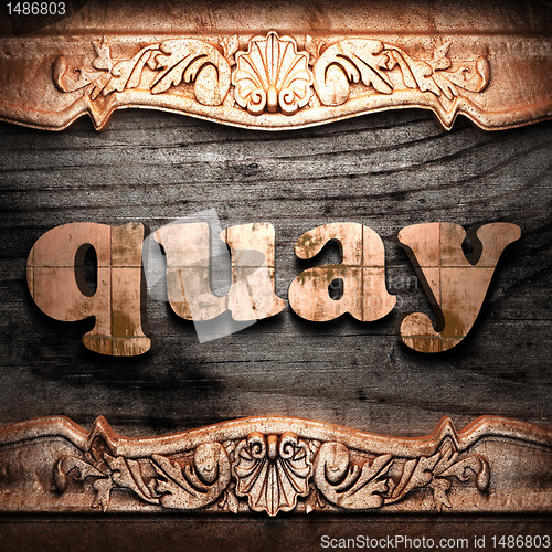 Image of Golden word on wood