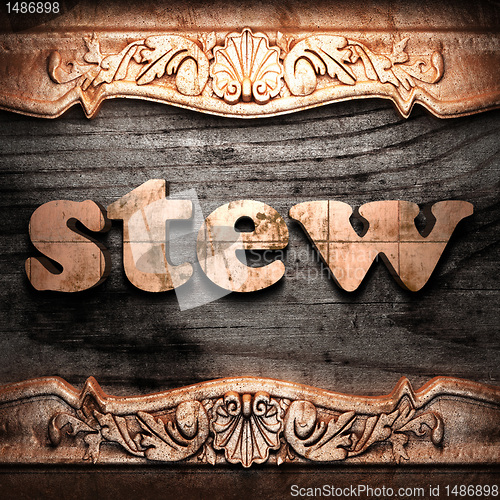 Image of Golden word on wood