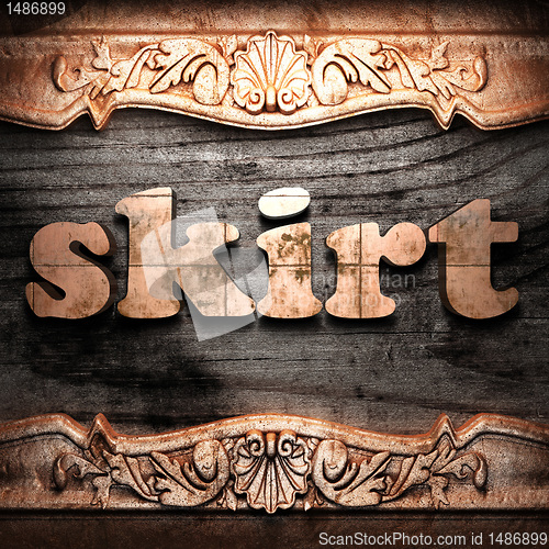 Image of Golden word on wood