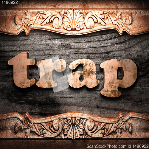 Image of Golden word on wood