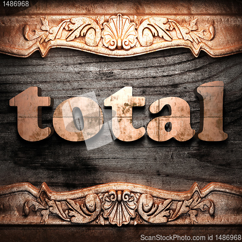 Image of Golden word on wood