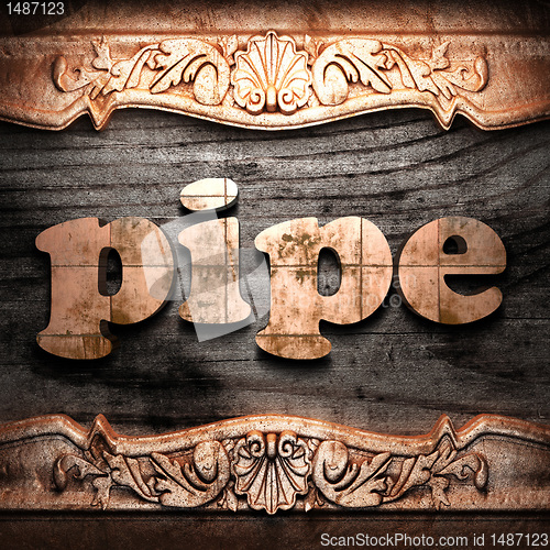 Image of Golden word on wood