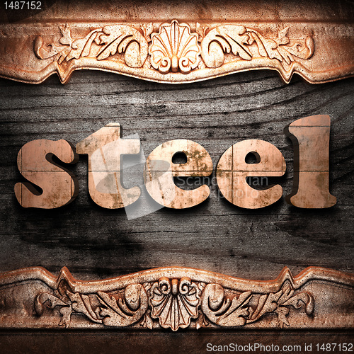 Image of Golden word on wood