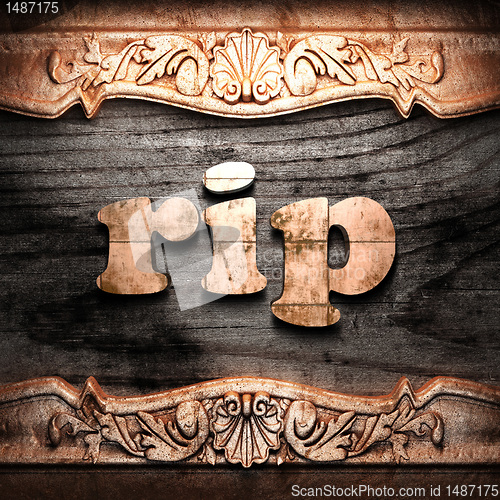 Image of Golden word on wood