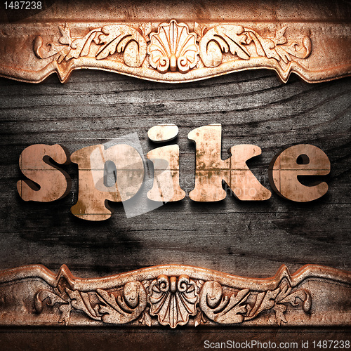 Image of Golden word on wood