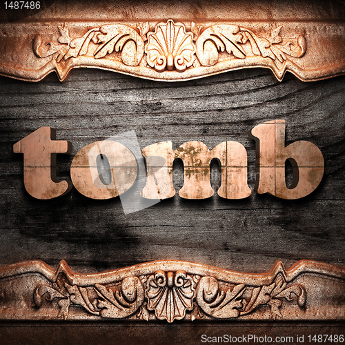 Image of Golden word on wood