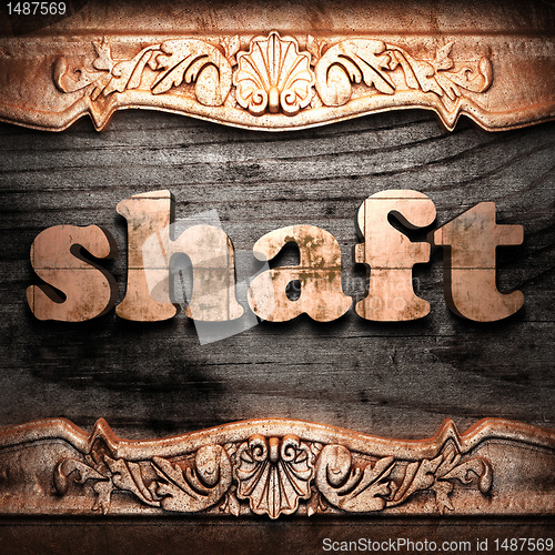 Image of Golden word on wood