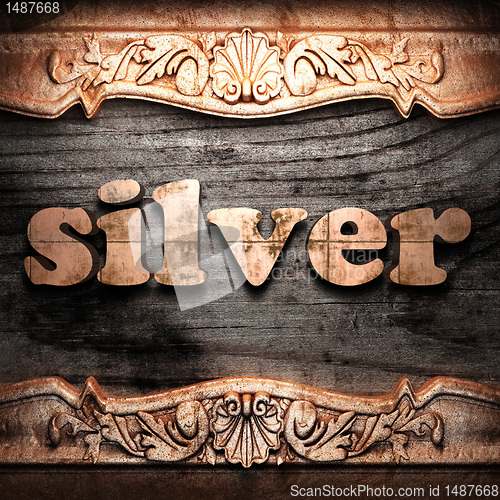 Image of Golden word on wood