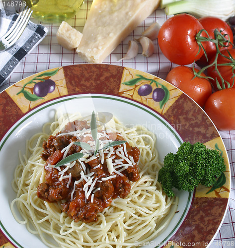 Image of pasta dish with elk meat sauce