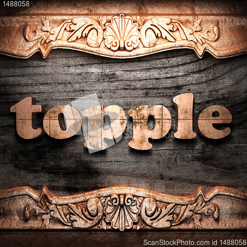 Image of Golden word on wood