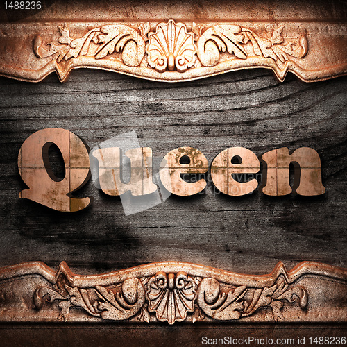 Image of Golden word on wood