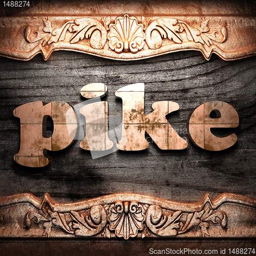 Image of Golden word on wood