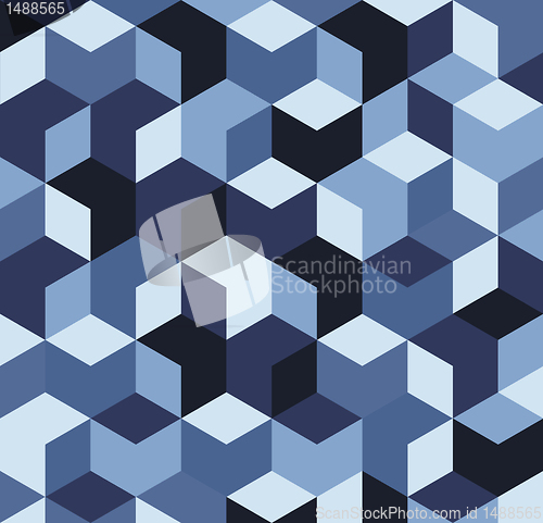 Image of Blue 3D cubes