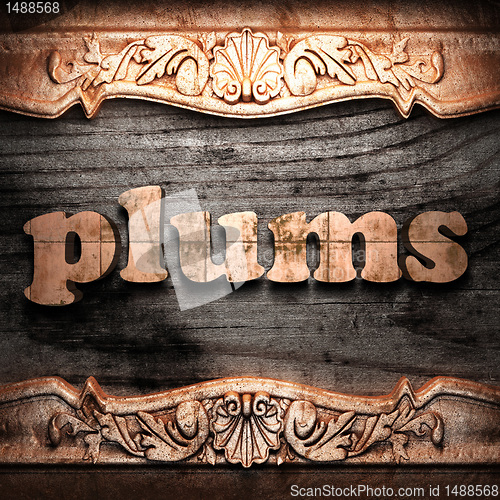 Image of Golden word on wood