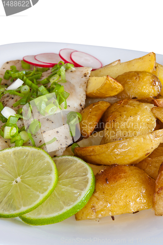 Image of Fish and potatoes