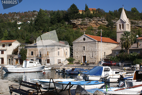 Image of Boats and town