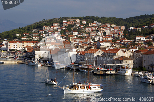 Image of Boats and houses in Trogir