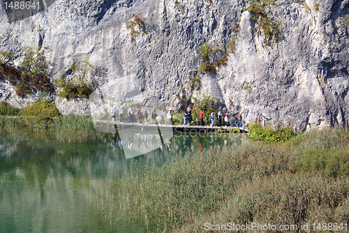 Image of Tourists on the lake