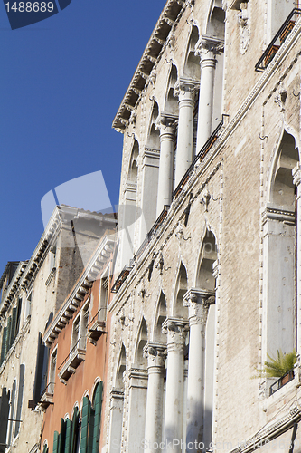 Image of Old buiding with columns, Venice.