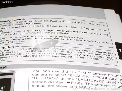 Image of camera instructions