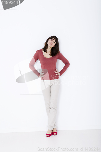 Image of Beautiful woman standing