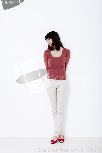 Image of Beautiful woman standing