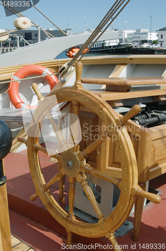 Image of Steering wheel of the ship