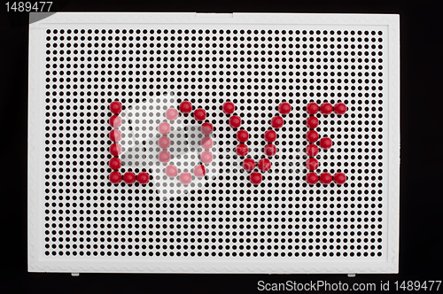 Image of Text love on child mosaic