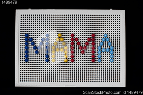 Image of Text Mama on child mosaic