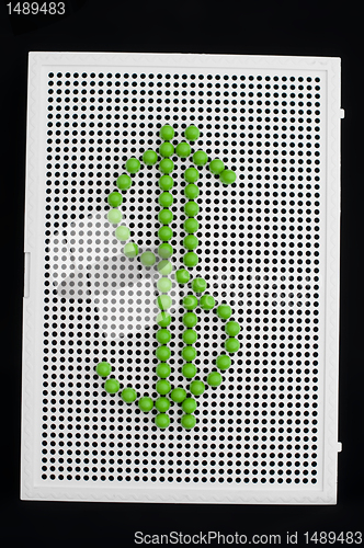 Image of Dollar symbol on child mosaic