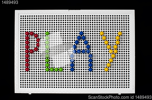 Image of Text Play on child mosaic