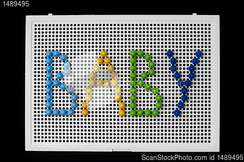 Image of Text Baby on child mosaic