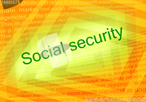Image of Social security text
