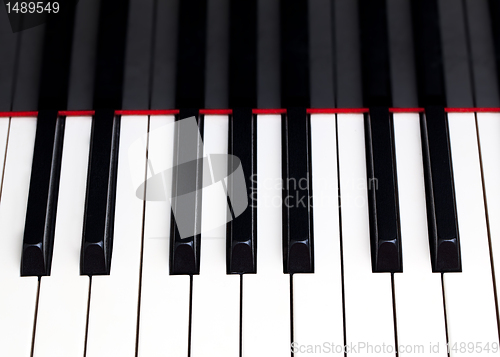 Image of Close up of piano keys