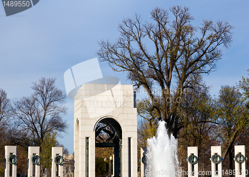 Image of Atlantic tower in WW2 memorial in DC