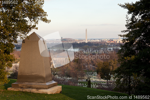 Image of Civil War memorial in Arlington Cemetery