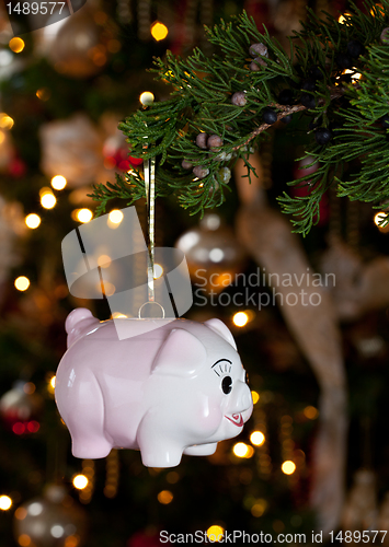 Image of Piggy bank as xmas decoration