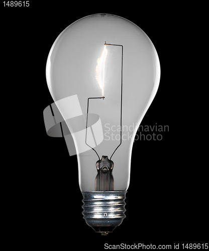 Image of Incandescent lightbulb with path